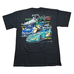 Vintage John Force Racing Team All Over print Men's size‎ Medium Y2K / Retro